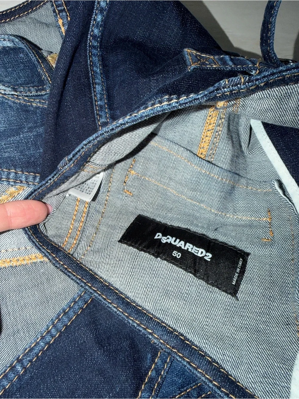 DSQUARED2 Dark Blue Distressed Denim Vest with Star Appliqués
